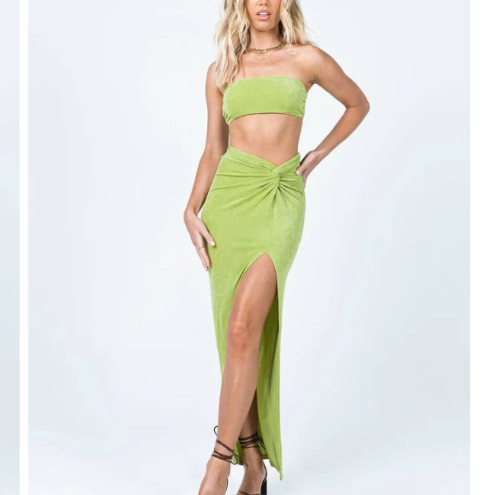 Princess Polly Karley Twist Set Green Size 0